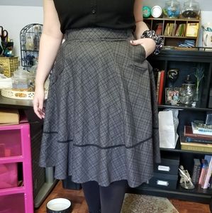 Modern Edwardian Dark Academia Plaid Skirt